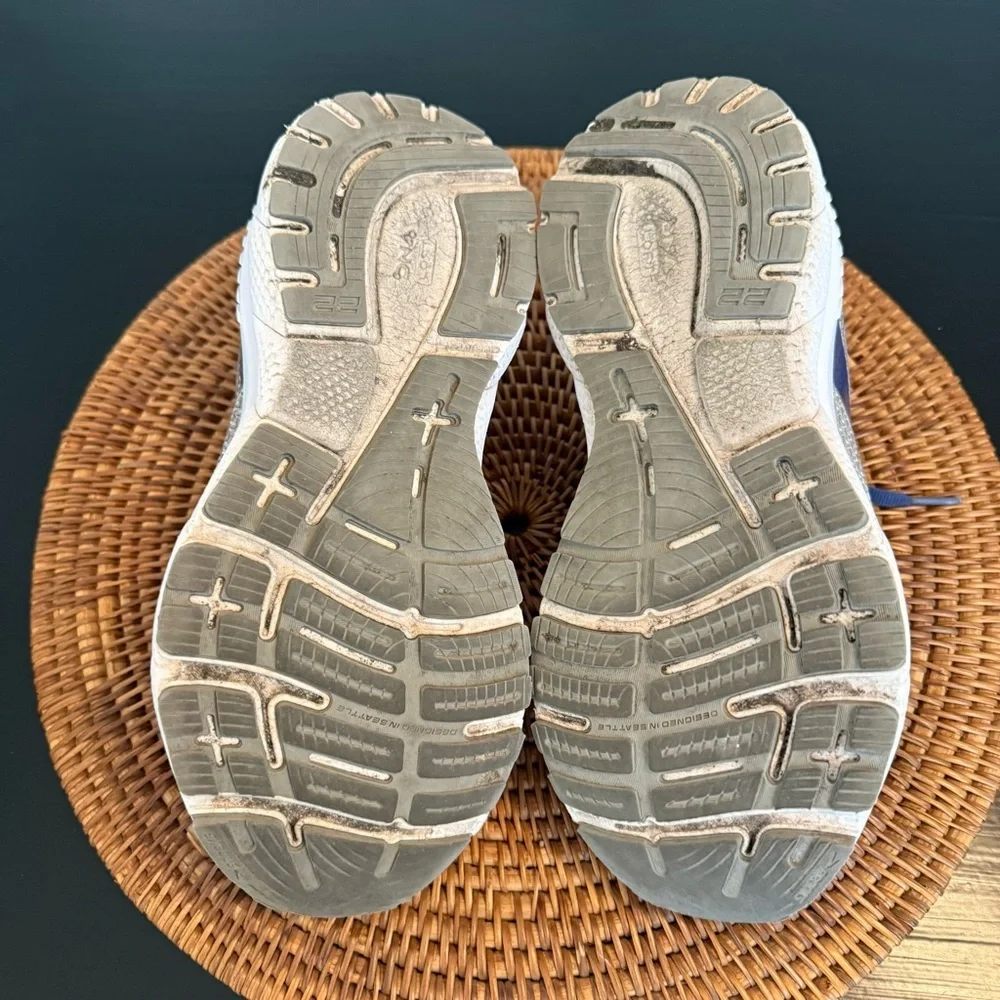 Brooks Athletic Shoes in Gray and Blue extra wide size‎ 8.5